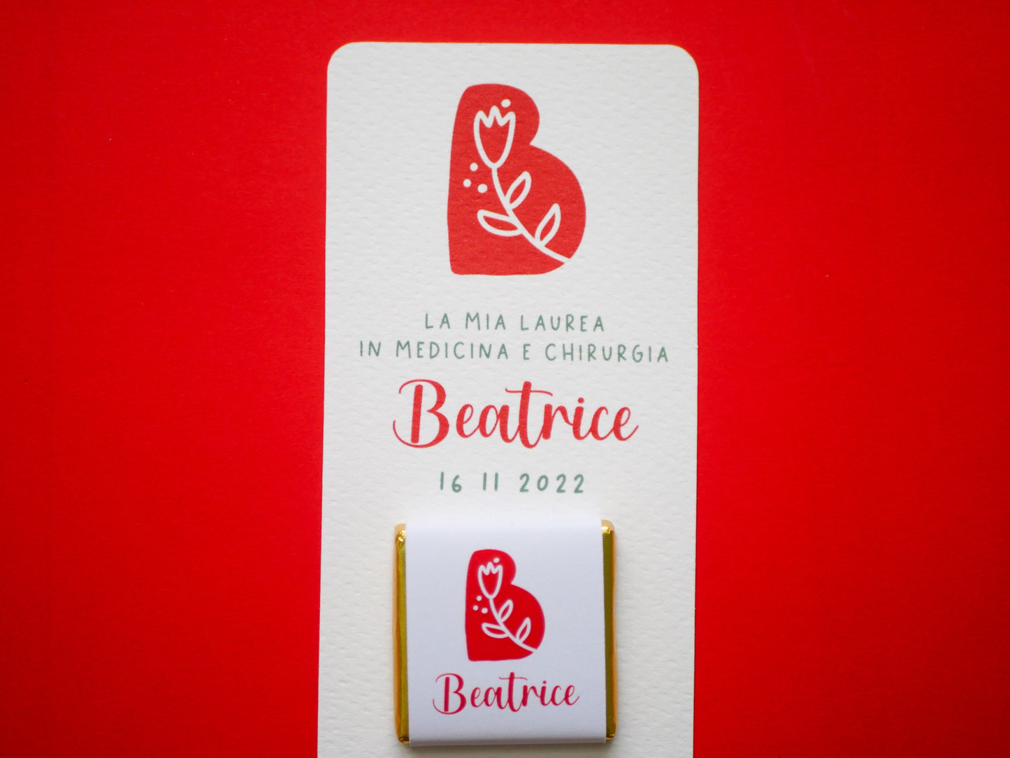 Cioccolatino personalizzato con segnalibro per Laurea, segnaposto tavola laurea, bomboniera laurea, segnalibro diploma