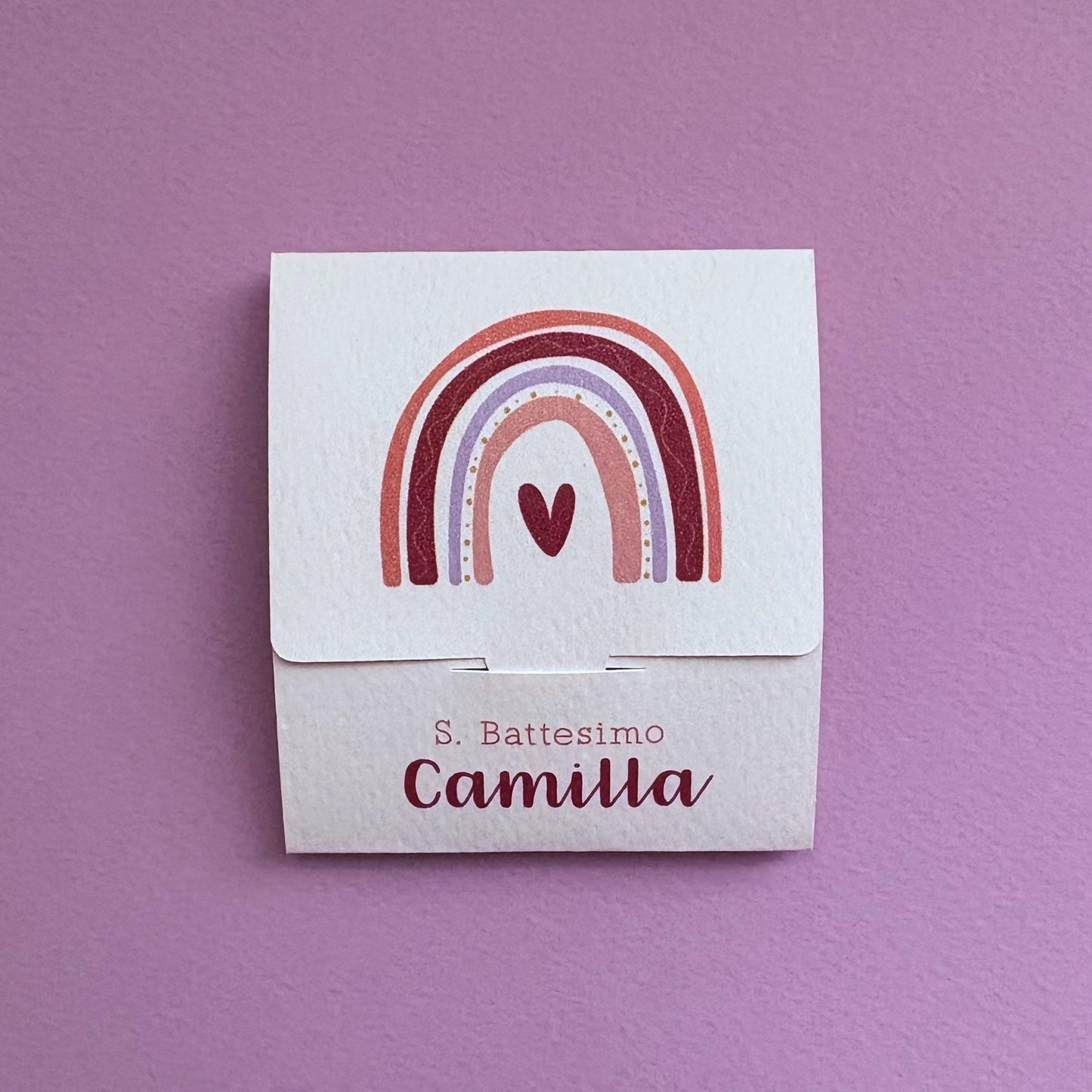 Segnaposto battesimo con semi piantabili, bomboniere arcobaleno, segnaposto tavola Comunione, bomboniera Cresima, omaggio in stile boho
