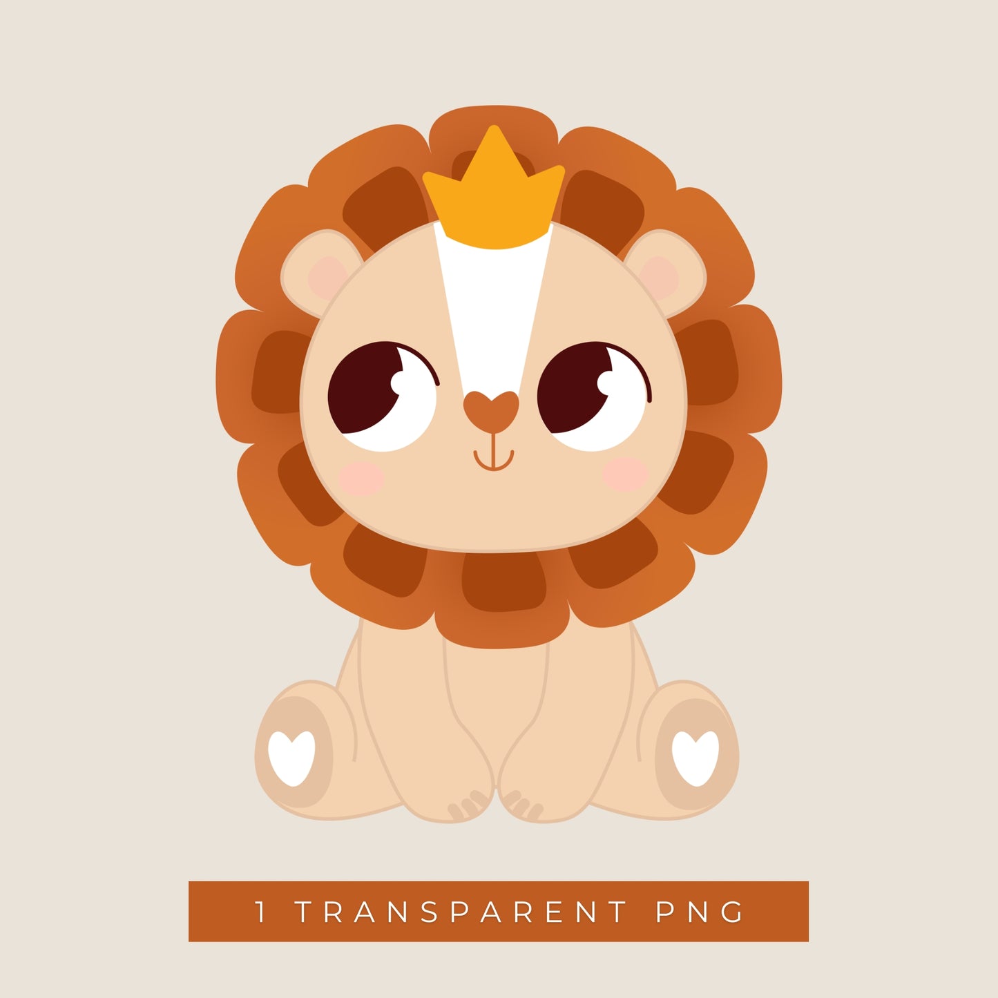 File digitale con leoncino in formato PNG con sfondo trasparente