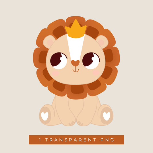 File digitale con leoncino in formato PNG con sfondo trasparente