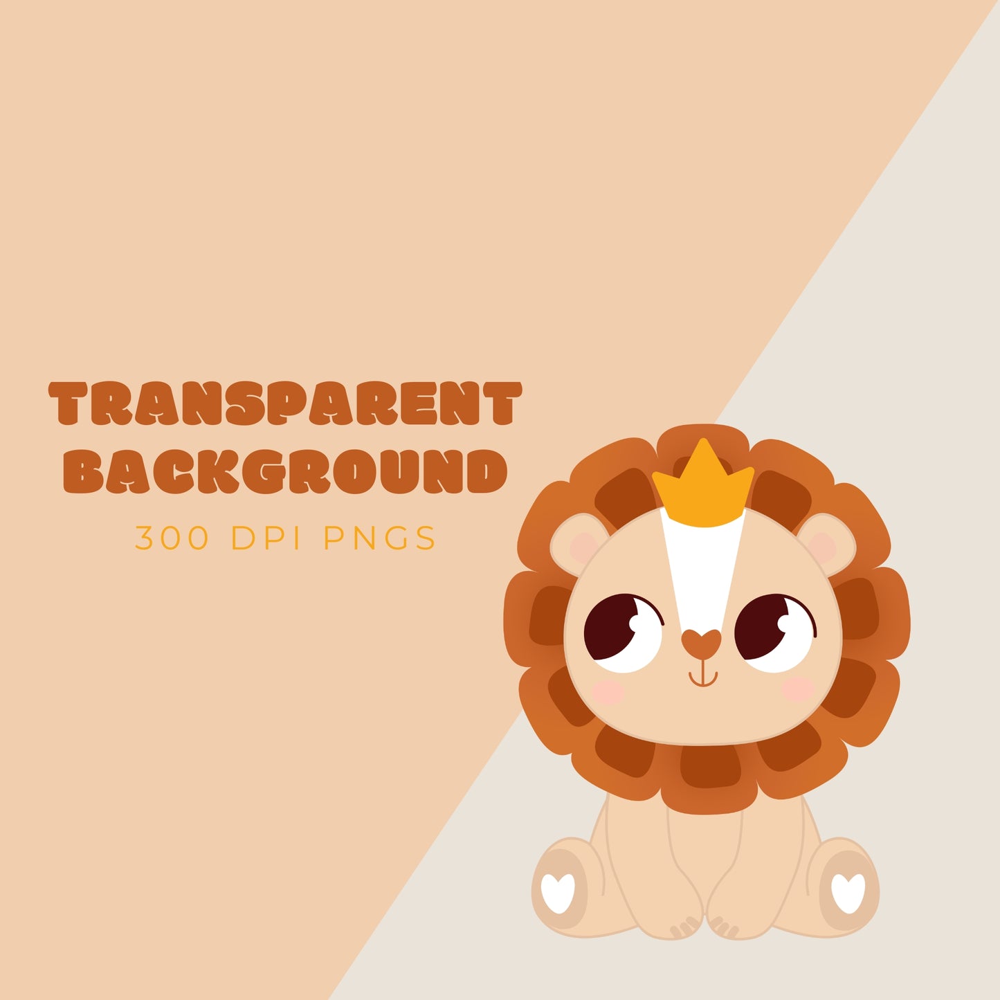 File digitale con leoncino in formato PNG con sfondo trasparente
