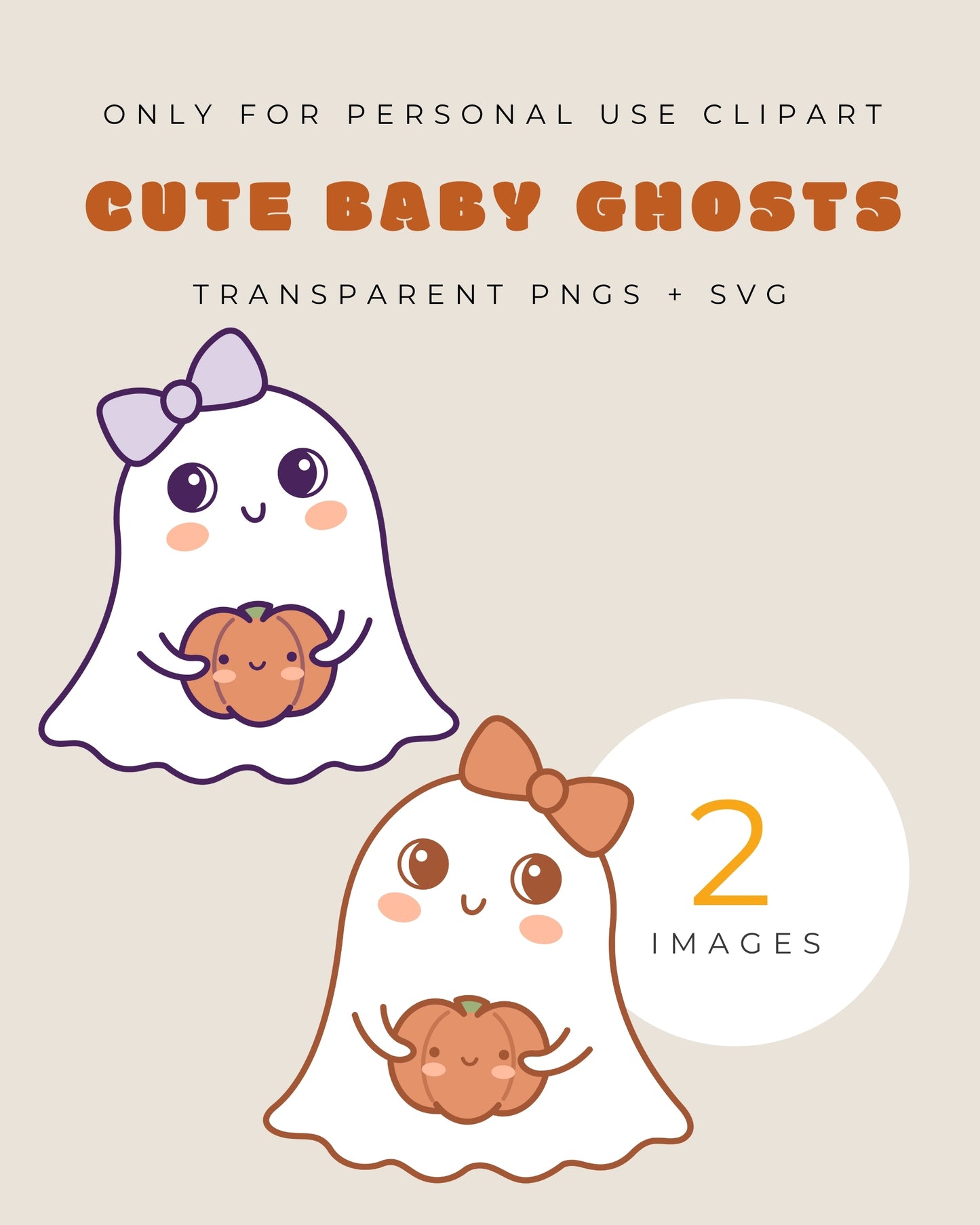 2 File digitali con fantasmi in formato PNG con sfondo trasparente + 1 file in formato SVG