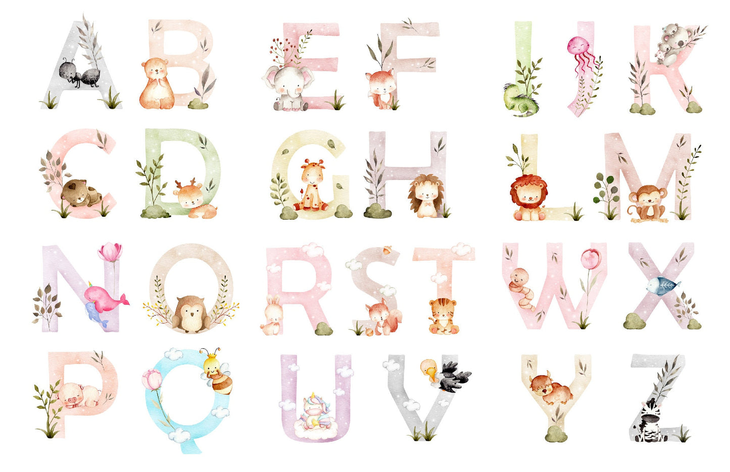 Mini Tag rettangolari Battesimo bambino con animali del bosco, segnaposto elefantino, segnaposto Comunione panda, tag Cresima coniglietto
