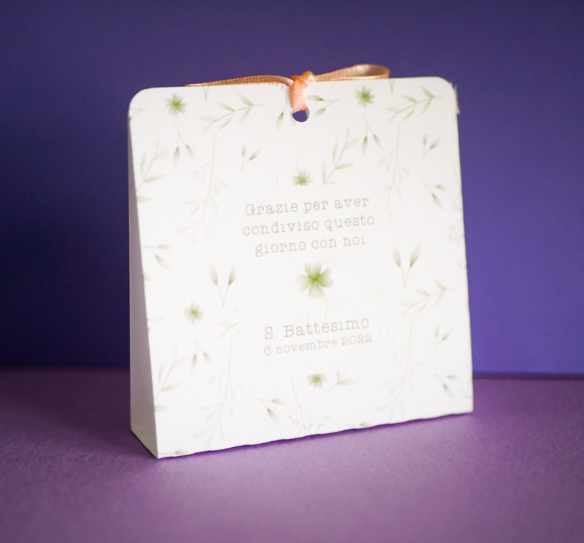 Scatolina battesimo bambina, scatolina porta confetti nascita, bomboniera battesimo bambino con animali del bosco e pattern greenery