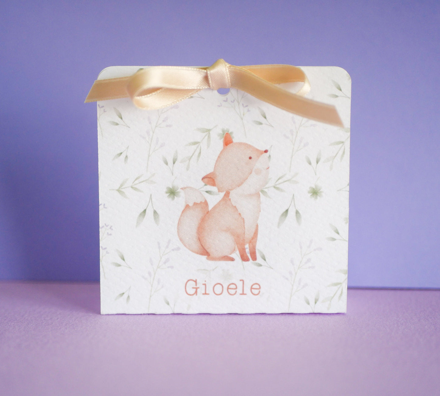 Scatolina battesimo bambina, scatolina porta confetti nascita, bomboniera battesimo bambino con animali del bosco e pattern greenery