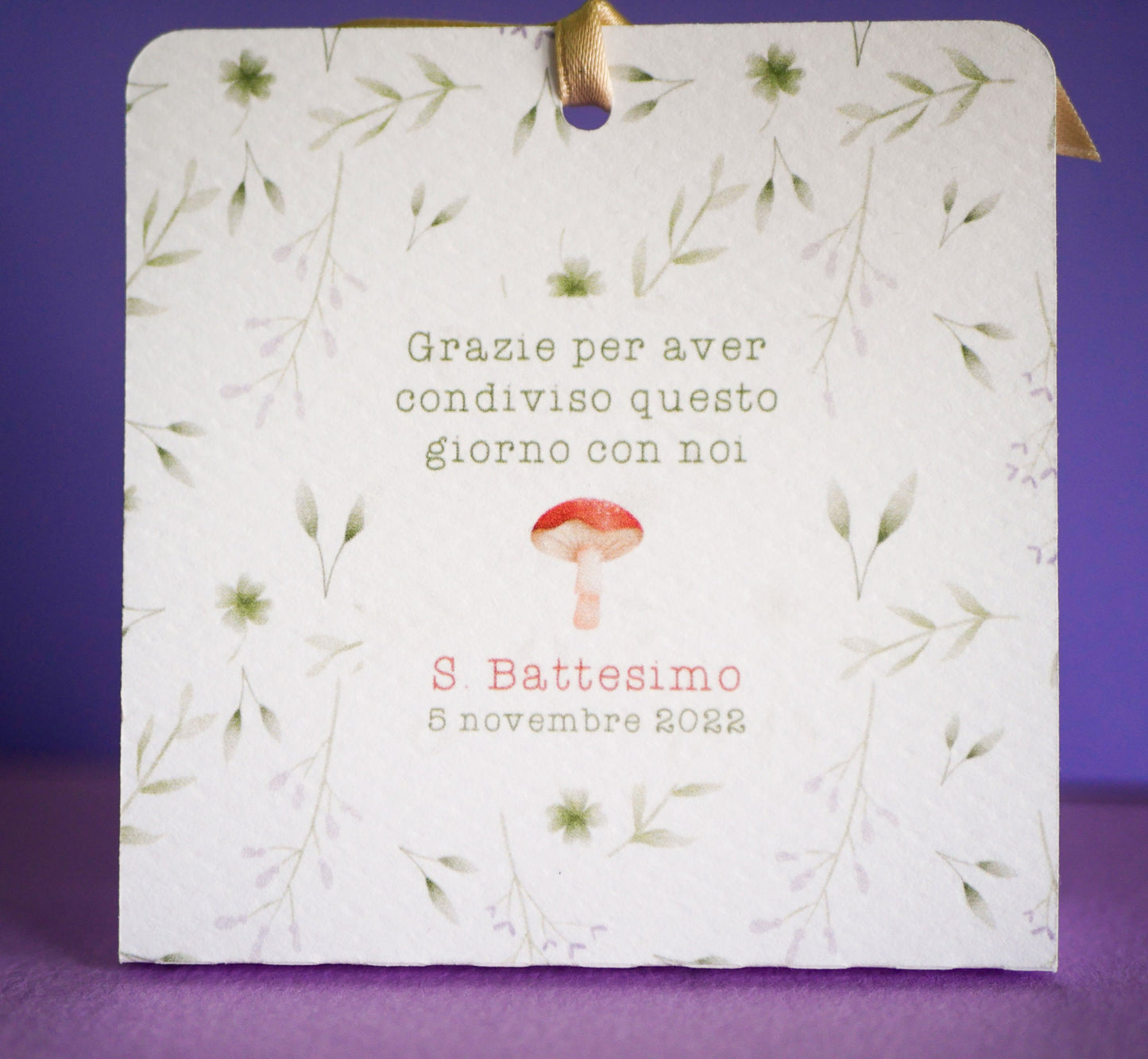 Scatolina battesimo bambina, scatolina porta confetti nascita, bomboniera battesimo bambino con animali del bosco e pattern greenery