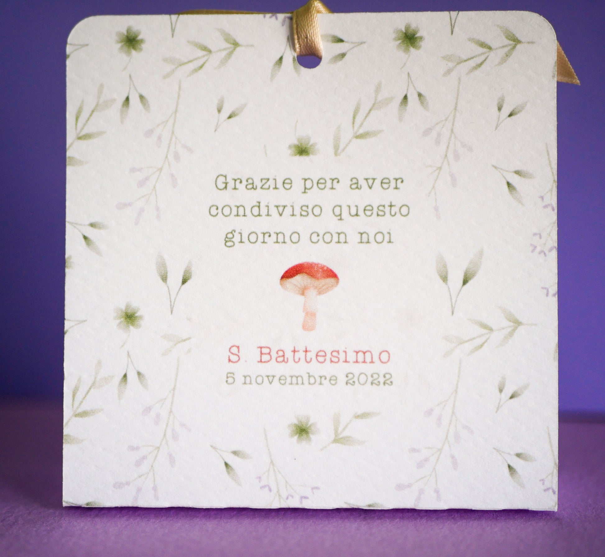 Scatolina battesimo bambina, scatolina porta confetti nascita, bomboniera battesimo bambino con animali del bosco e pattern greenery