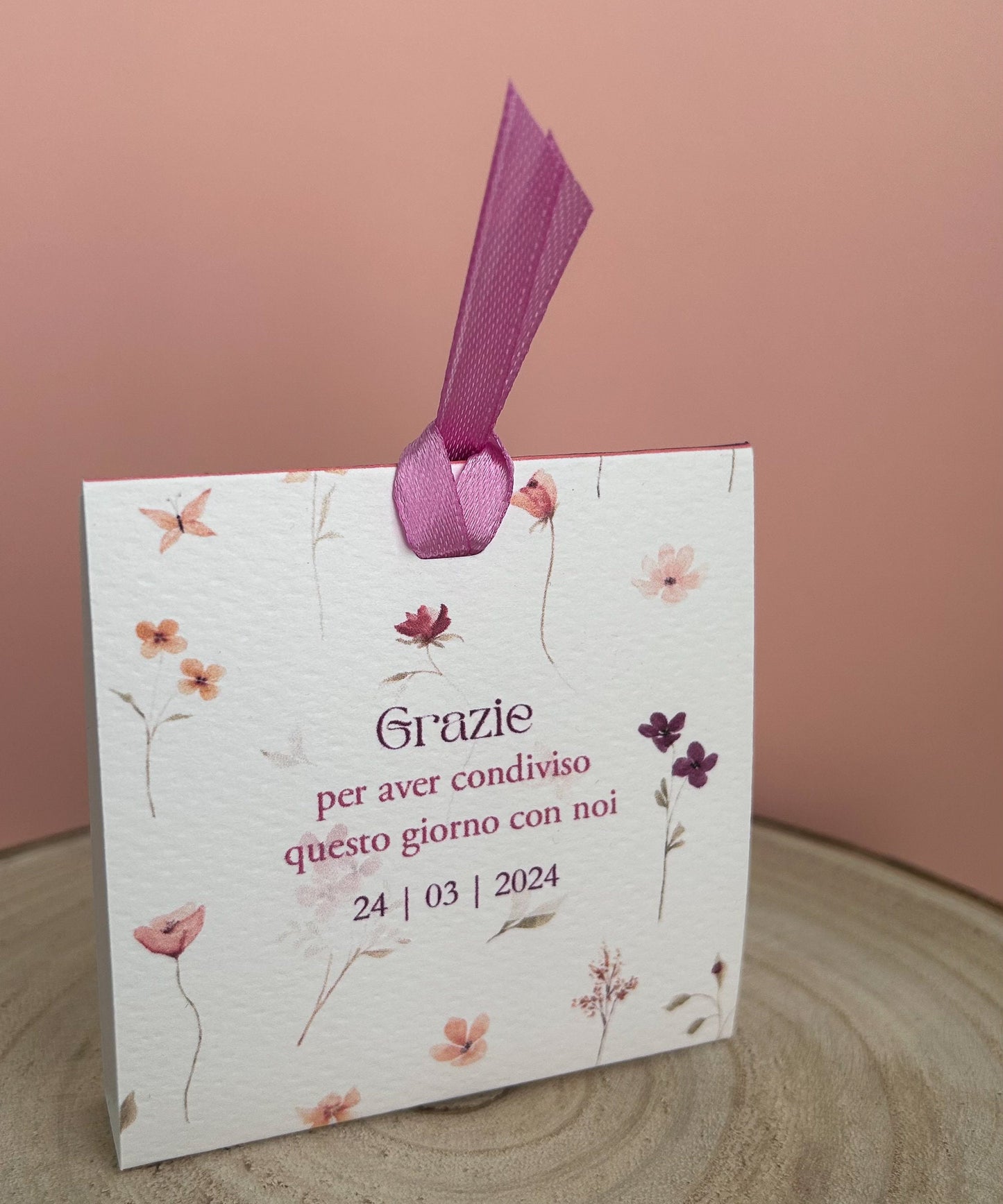 Scatolina Cresima floreale, scatolina porta confetti Prima comunione, bomboniera battesimo stile boho greenery floreale