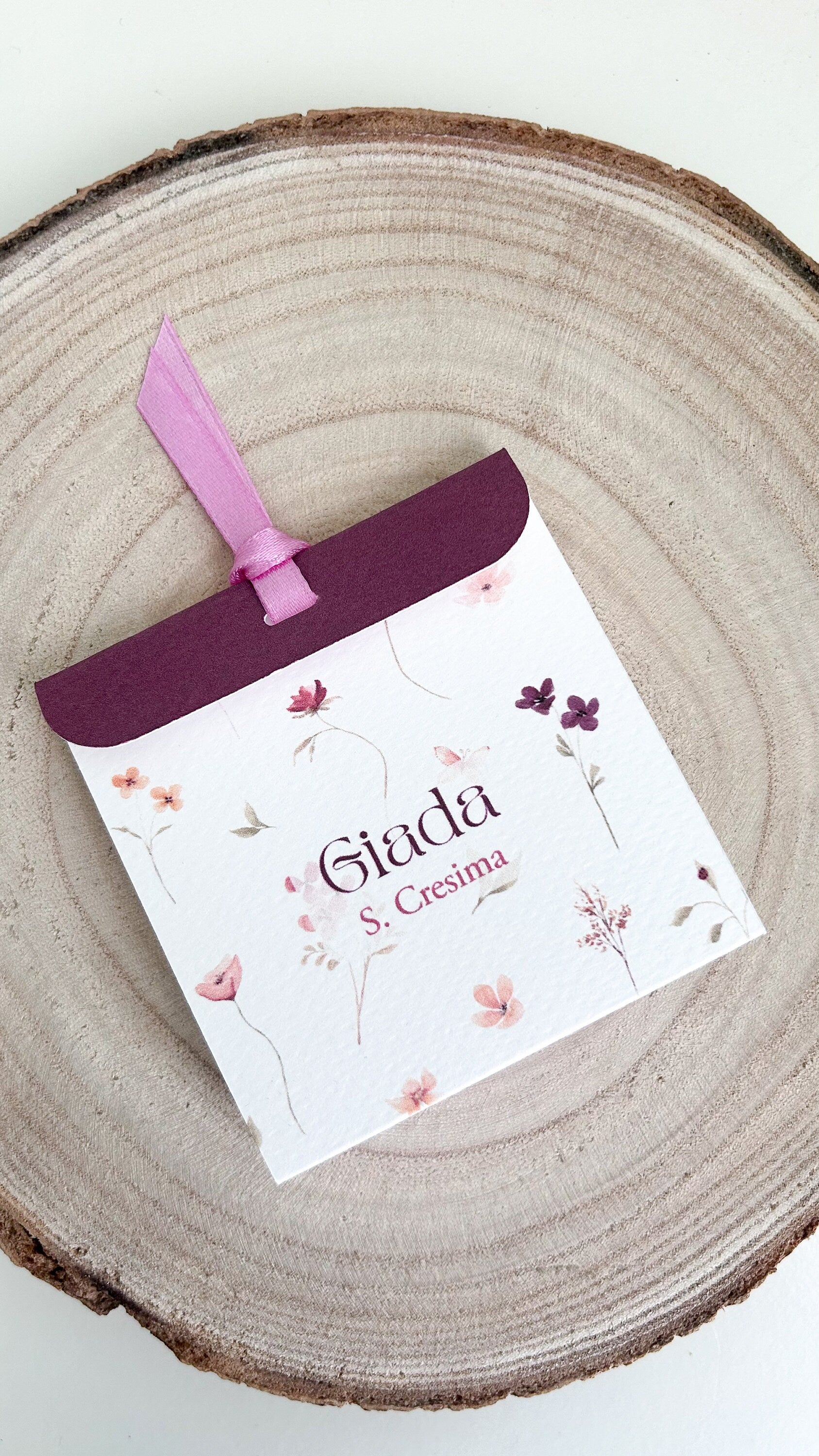 Scatolina Cresima floreale, scatolina porta confetti Prima comunione, bomboniera battesimo stile boho greenery floreale