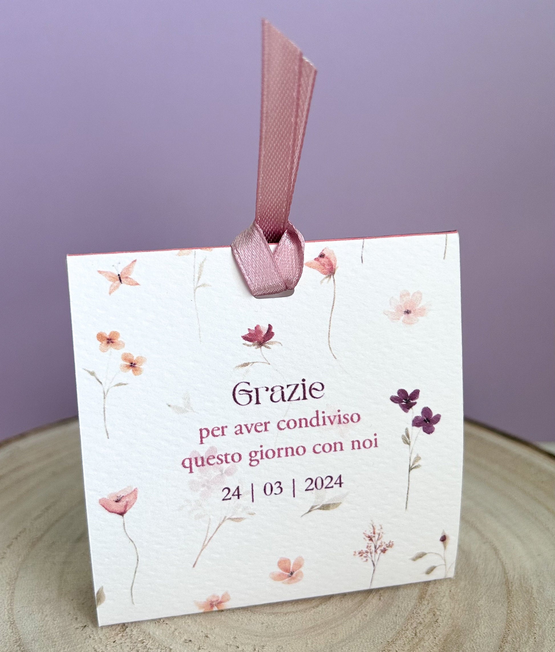 Scatolina Cresima floreale, scatolina porta confetti Prima comunione, bomboniera battesimo stile boho greenery floreale