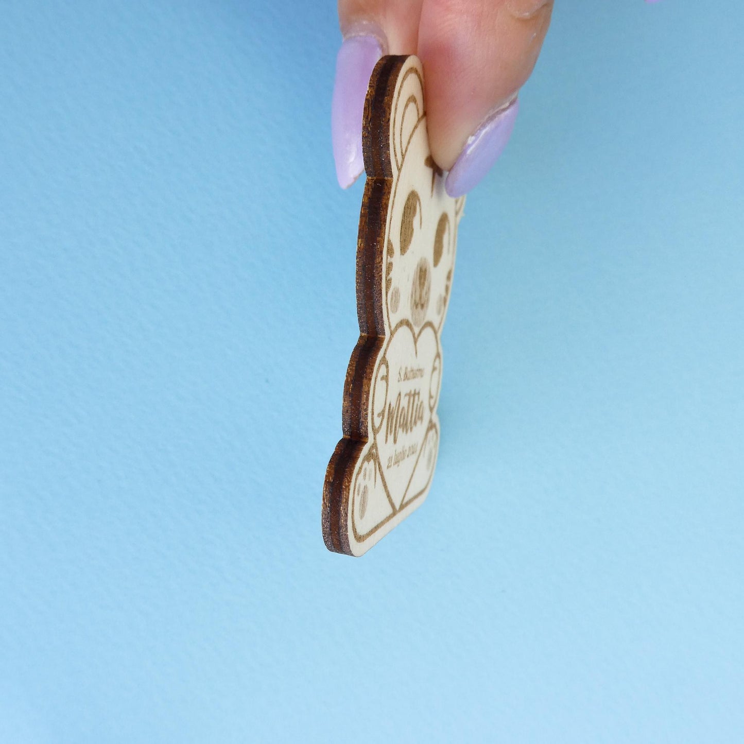 Calamita con tigre e frase personalizzata Battesimo bambino, regalo nascita Bambina a tema safari
