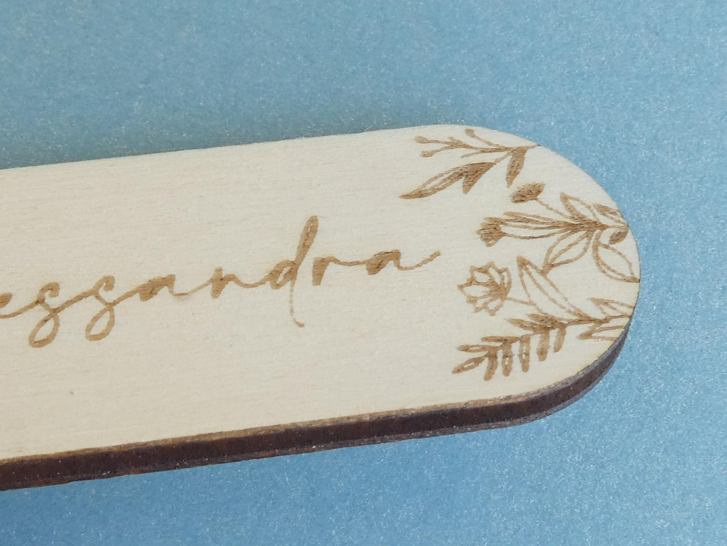 Portachiavi segnaposto in legno per Matrimonio,incisione nome personalizzato, segnaposto floreale Prima Comunione, Battesimo