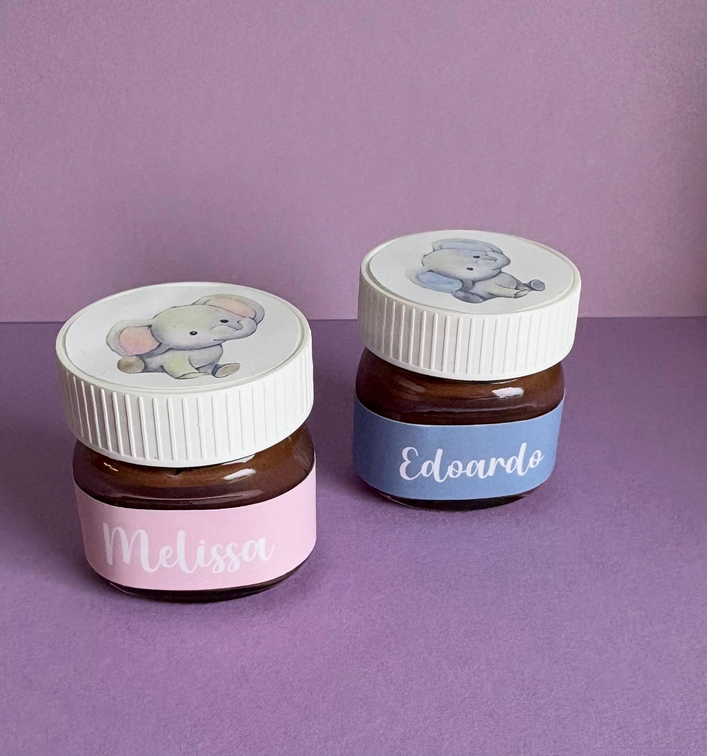 Nutelline personalizzate con bag per Battesimo bambina e compleanno bambino
