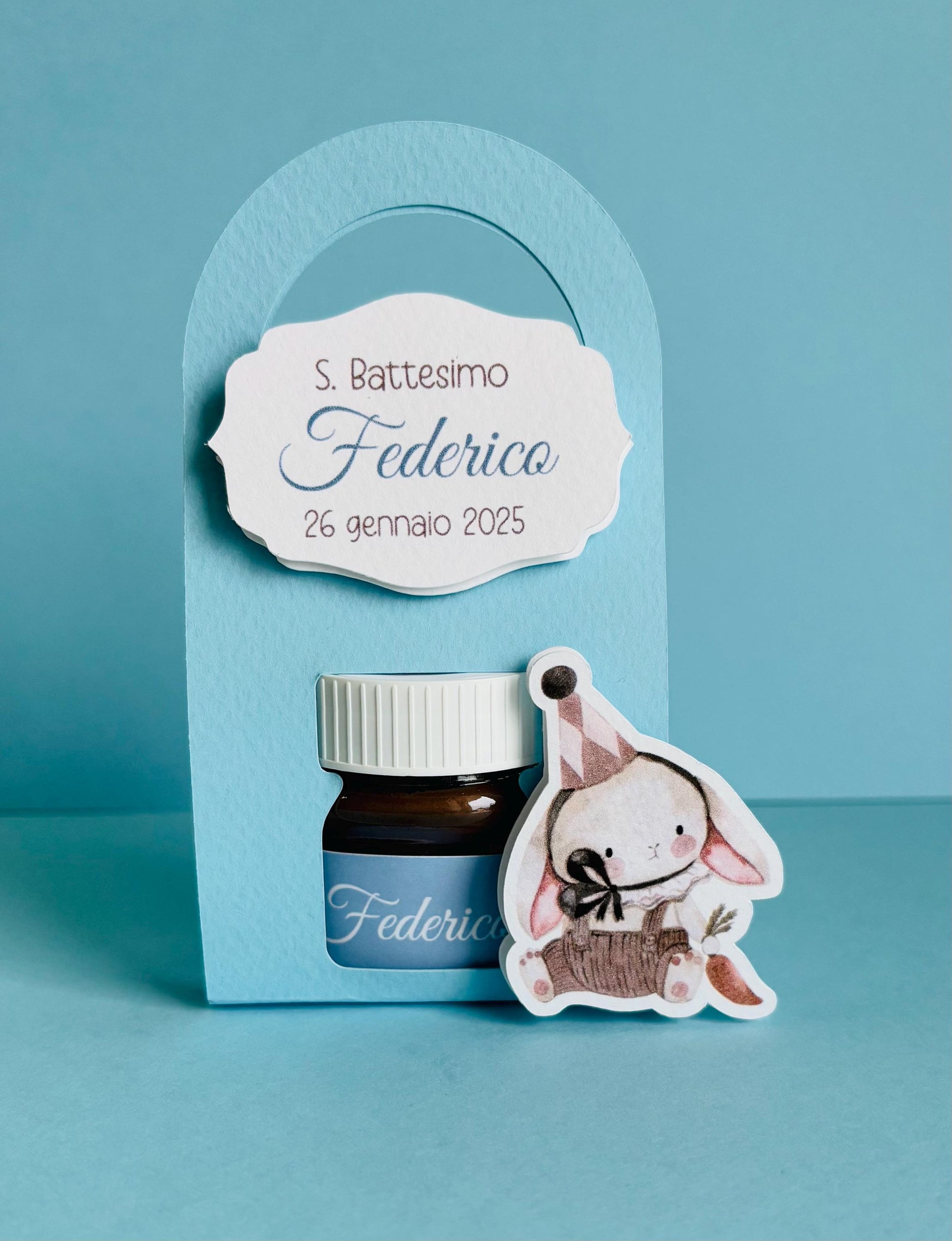 Nutelline personalizzate con bag per Battesimo bambina e compleanno bambino