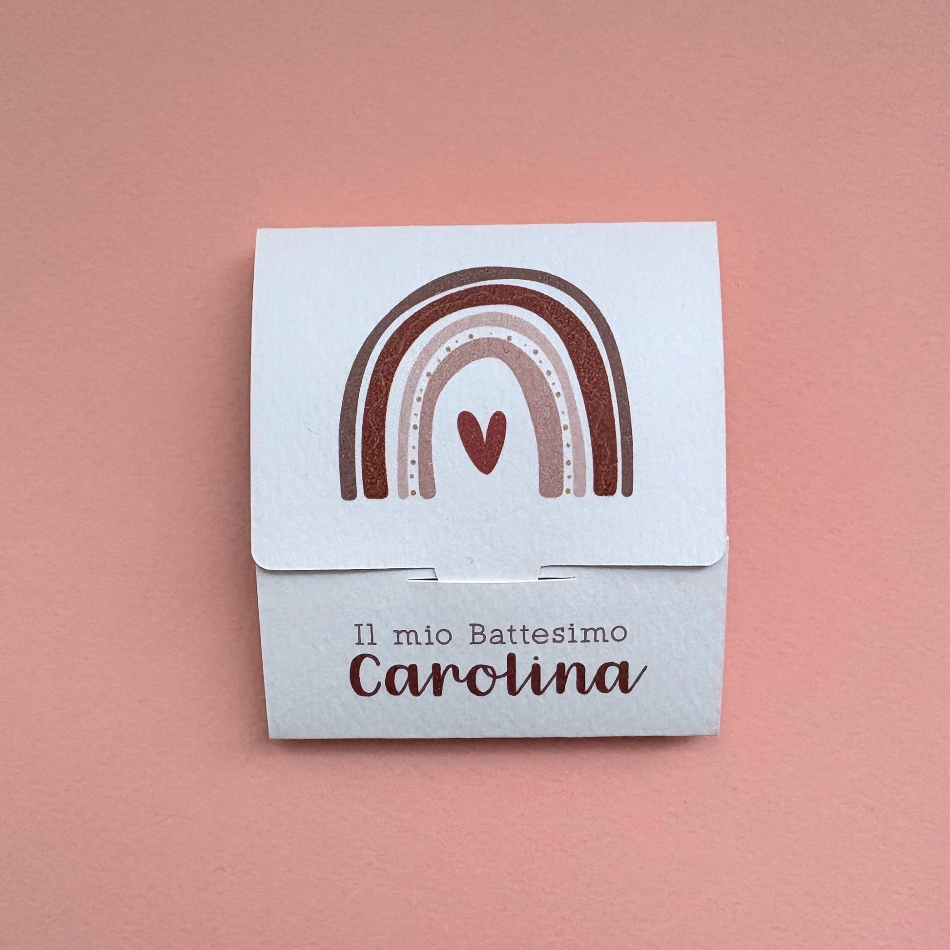 Segnaposto battesimo con semi piantabili, bomboniere arcobaleno, segnaposto tavola Comunione, bomboniera Cresima, omaggio in stile boho