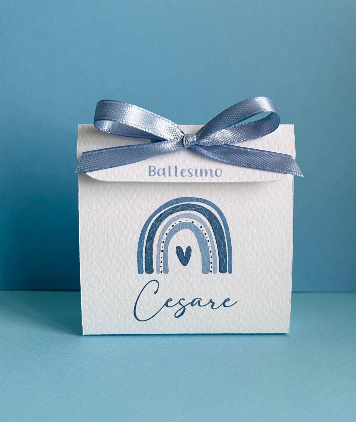 Scatolina battesimo arcobaleno, scatolina porta confetti nascita, bomboniera battesimo arcobaleno stile boho