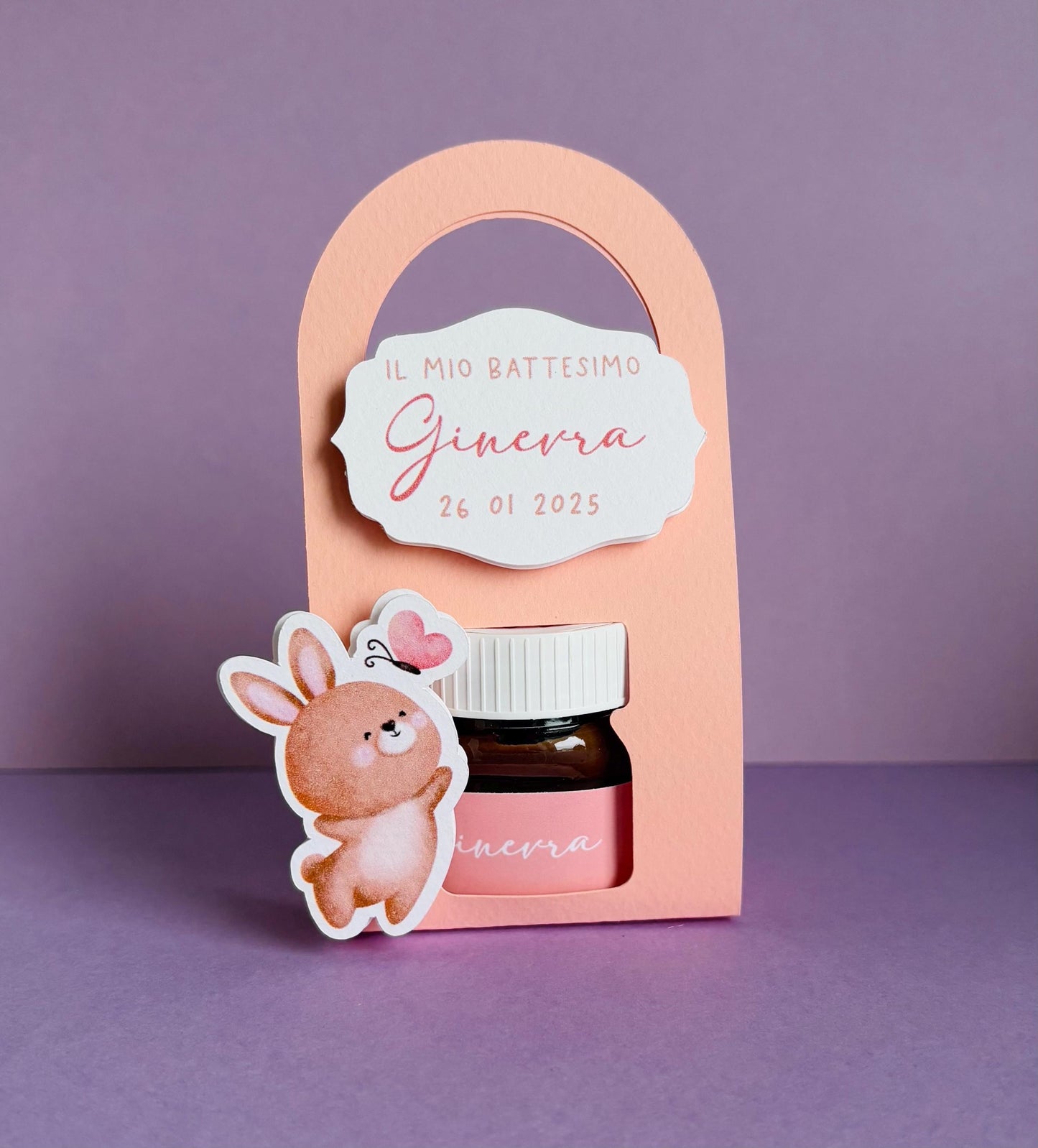 Nutelline personalizzate con bag per Battesimo bambina e compleanno bambino