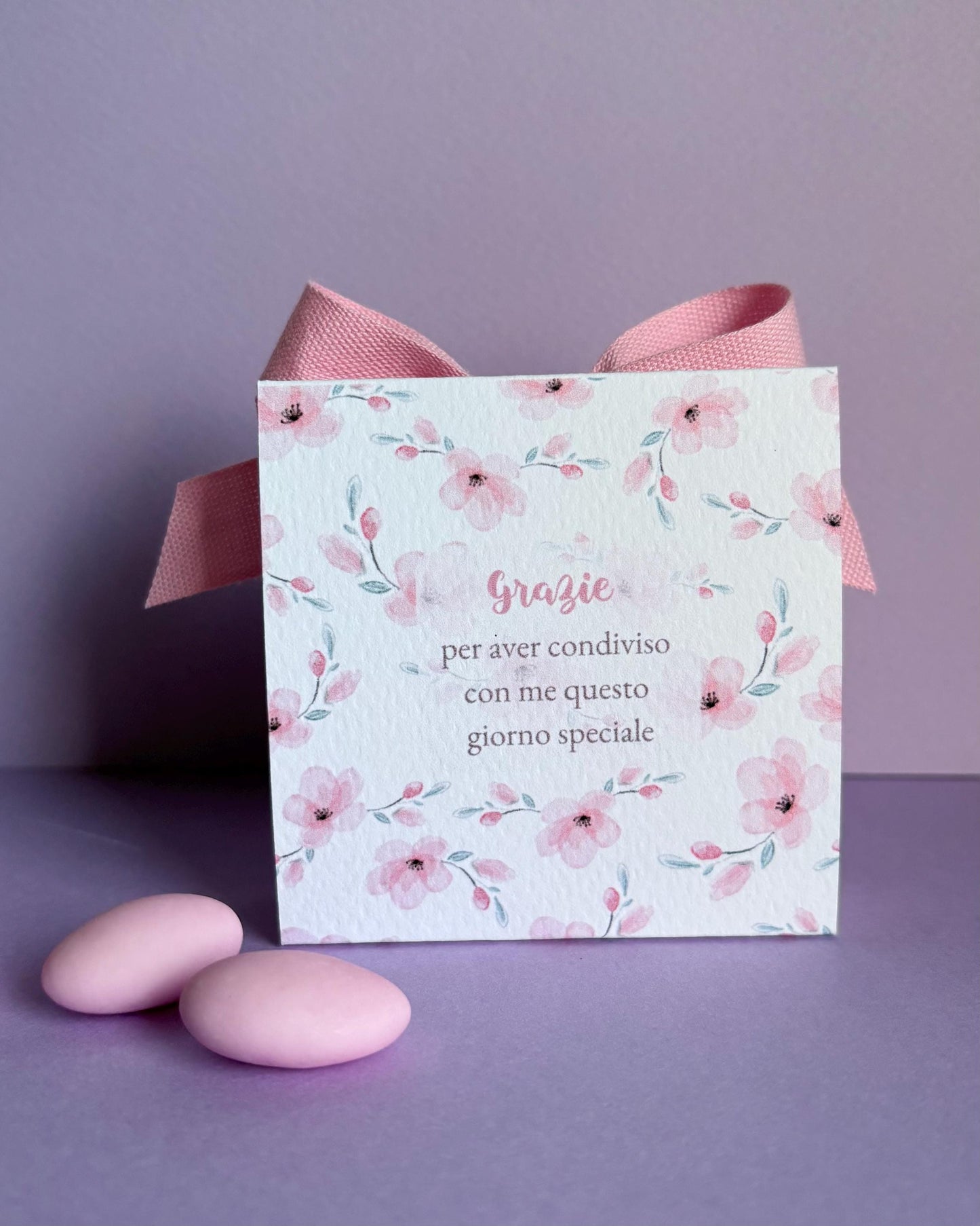 Bomboniera Prima Comunione a tema Sakura, scatolina porta confetti Cresima, bomboniera floreale battesimo
