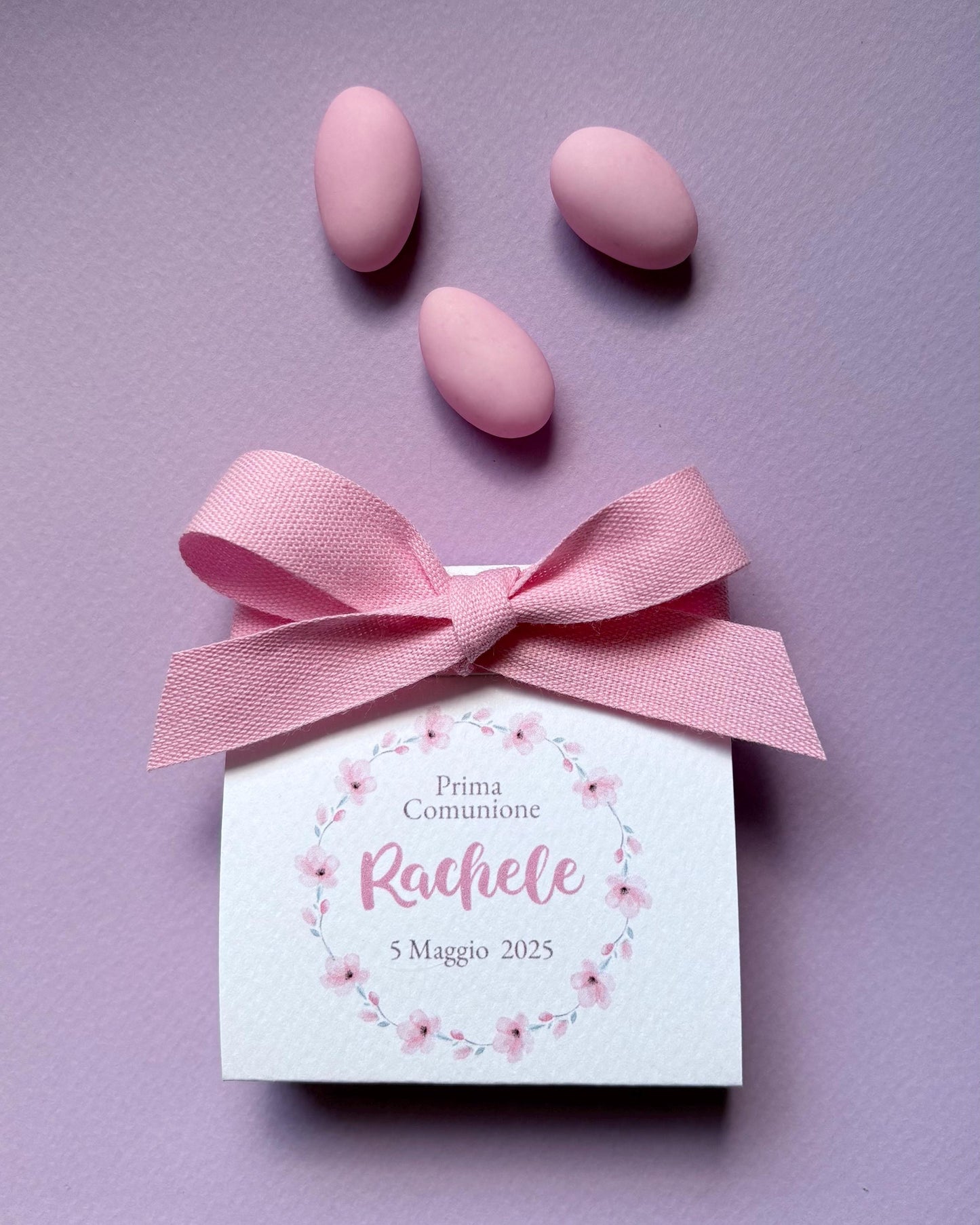 Bomboniera Prima Comunione a tema Sakura, scatolina porta confetti Cresima, bomboniera floreale battesimo