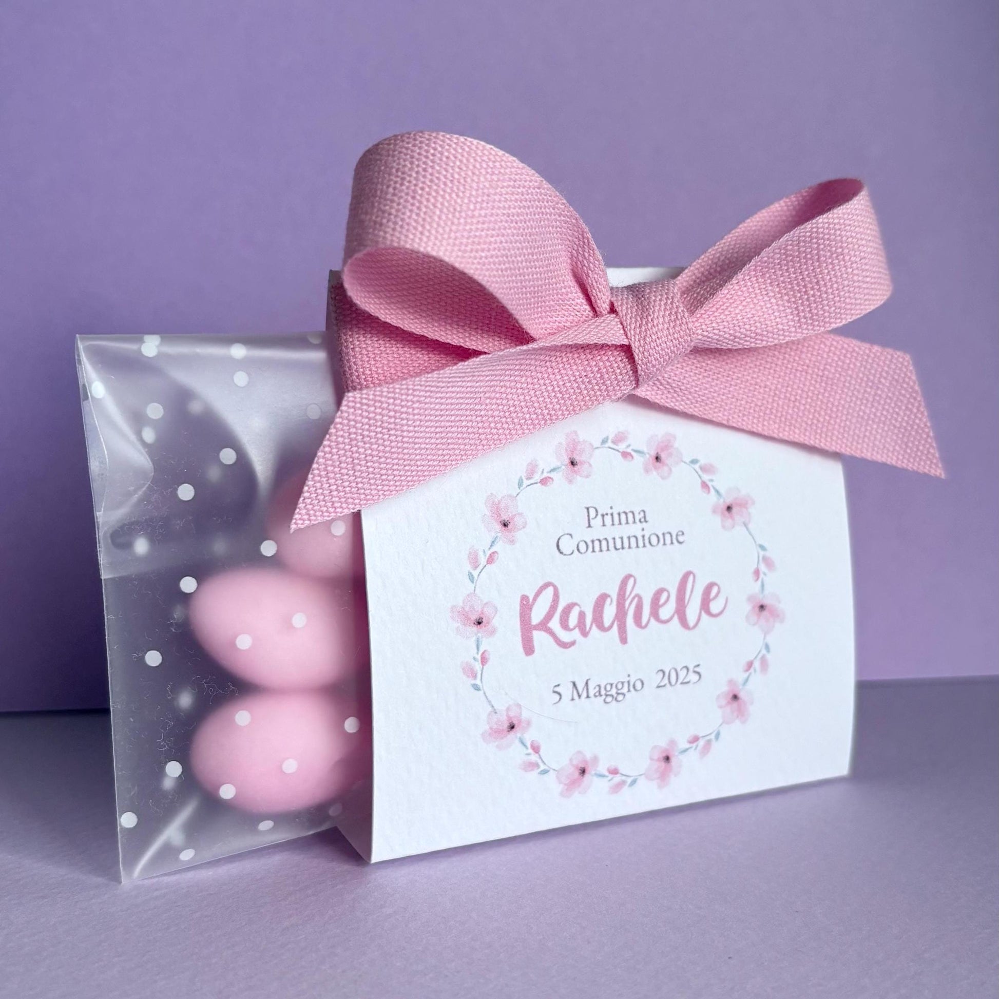 Bomboniera Prima Comunione a tema Sakura, scatolina porta confetti Cresima, bomboniera floreale battesimo