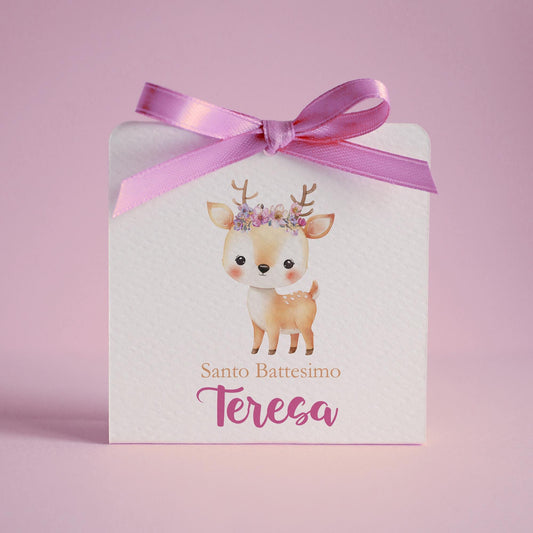 Scatolina nascita arcobaleno con elefantino, Battesimo bambina, scatolina porta confetti nascita, bomboniera bambino con elefante