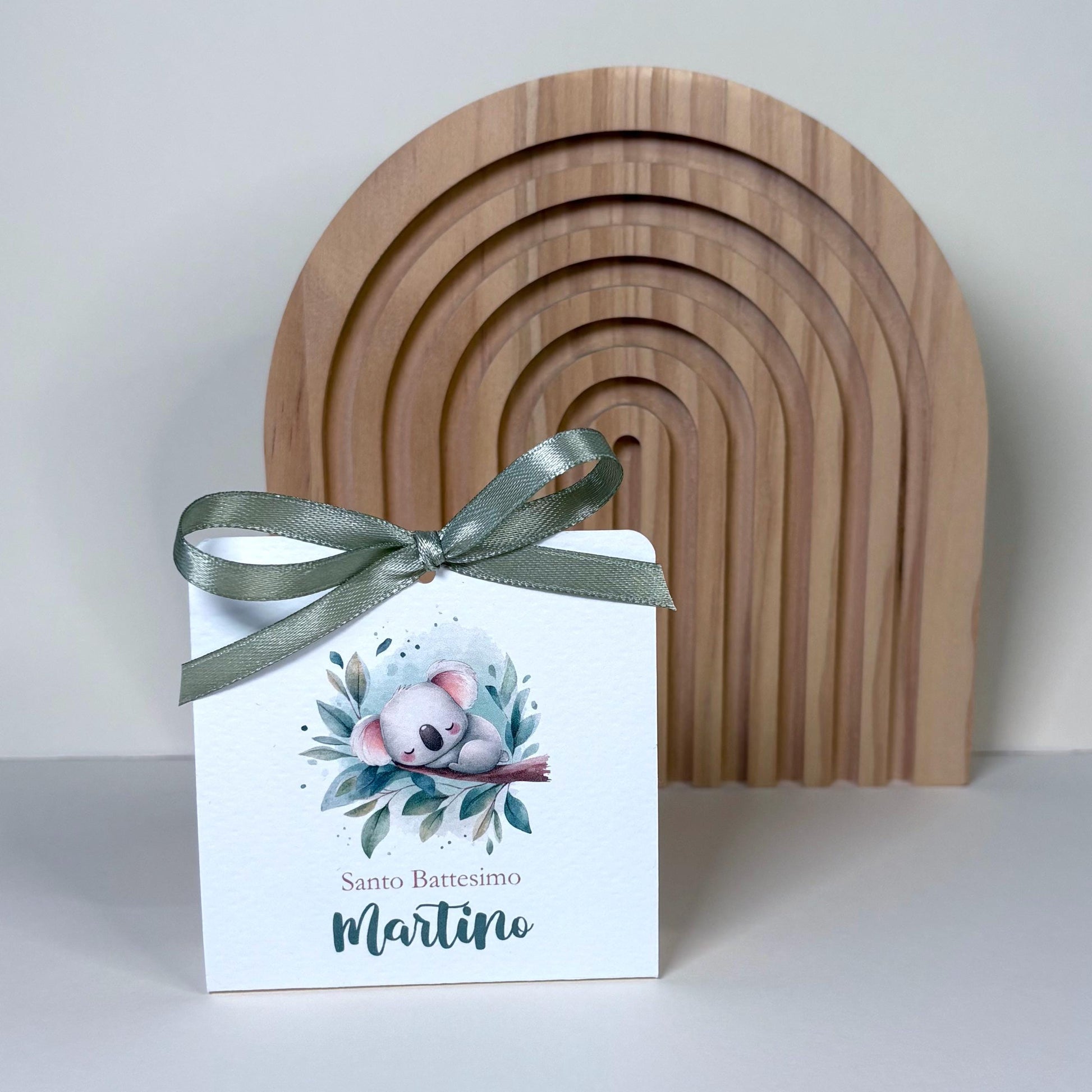 Scatolina battesimo bambino con koala, scatolina porta confetti nascita, bomboniera battesimo bambino con bradipo illustrazioni acquerello