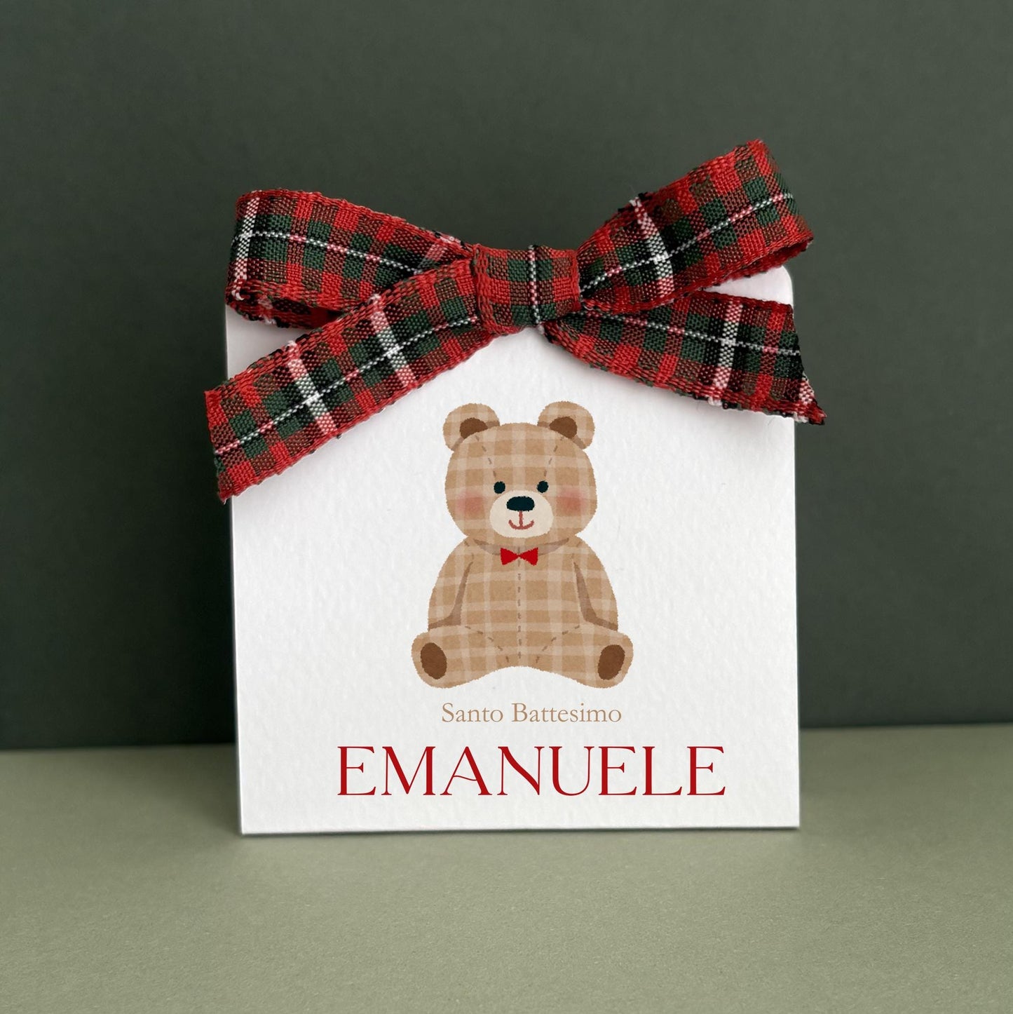 Scatolina battesimo bambino con orsetto, porta confetti nascita, bomboniera battesimo periodo natalizio, Battesimo a Natale con teddy bear