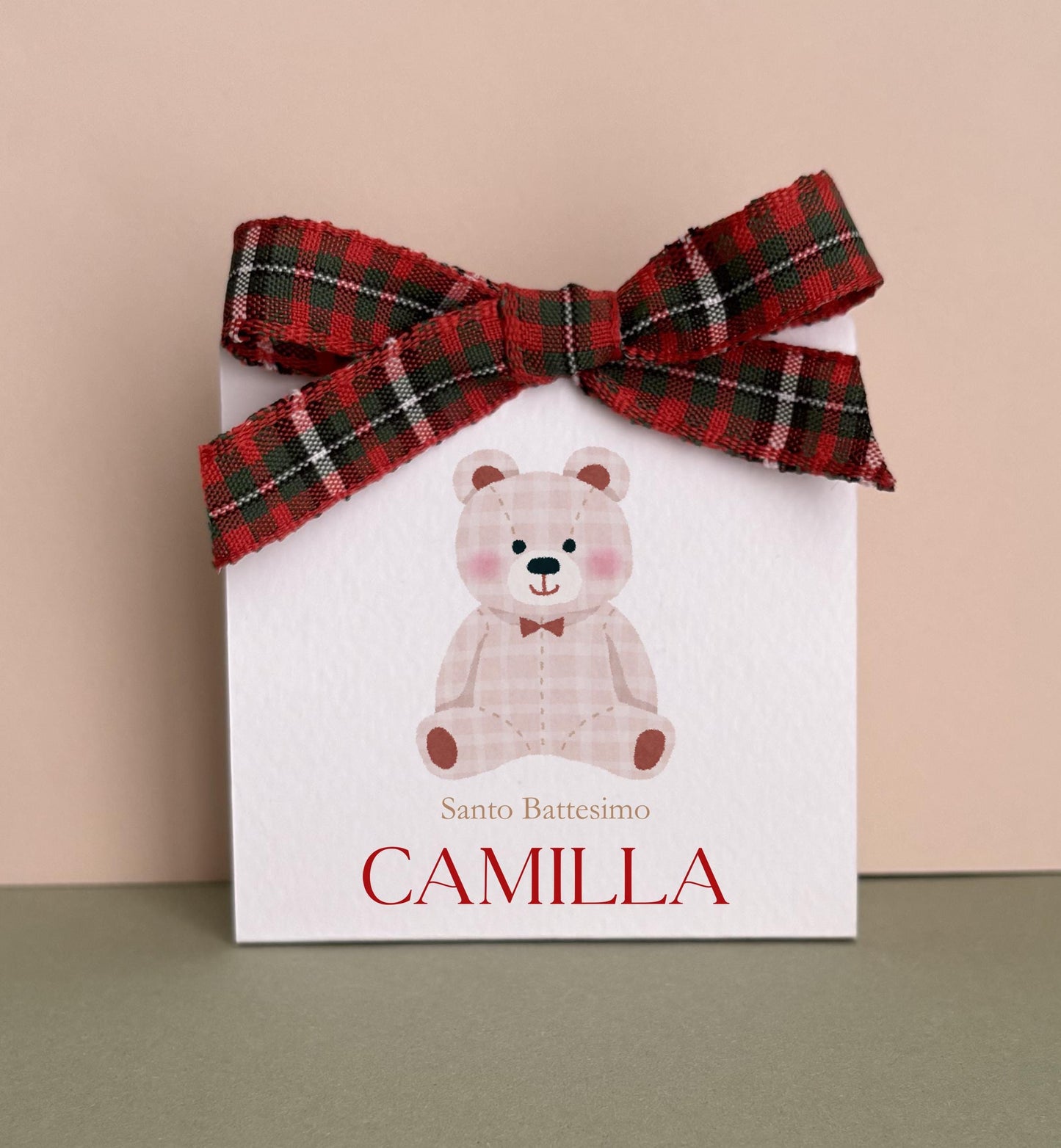 Scatolina battesimo bambino con orsetto, porta confetti nascita, bomboniera battesimo periodo natalizio, Battesimo a Natale con teddy bear