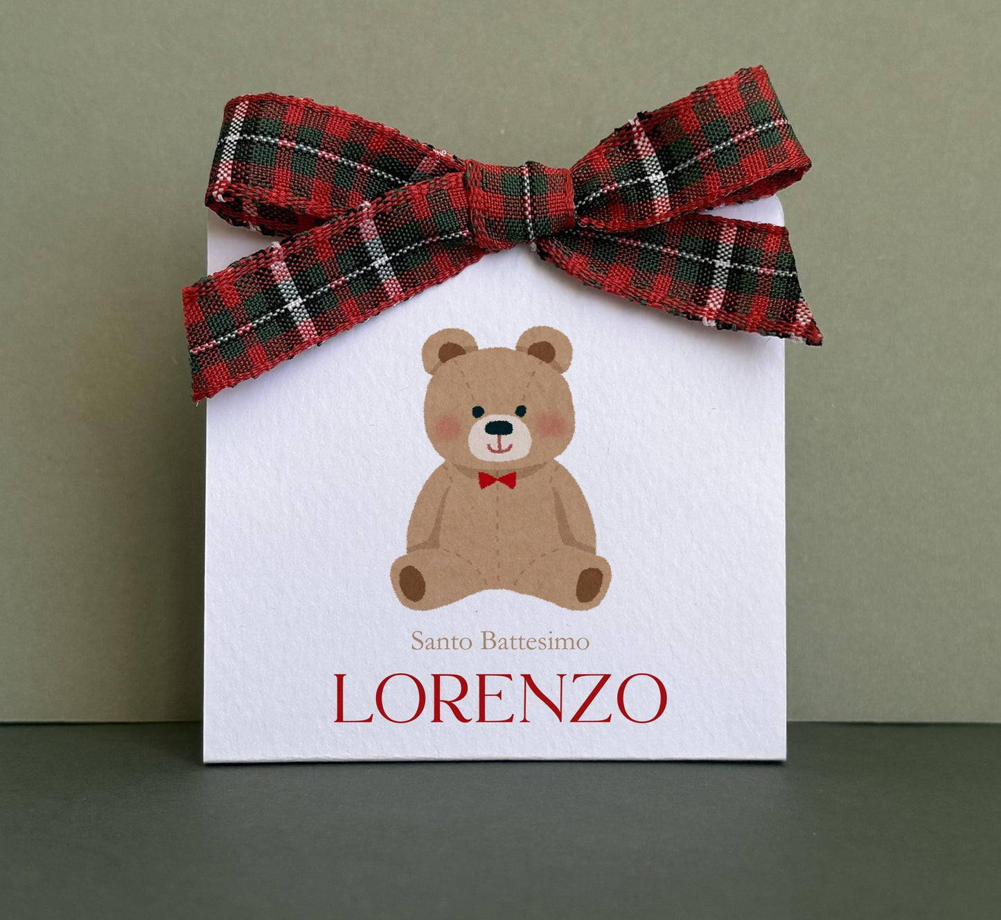 Scatolina battesimo bambino con orsetto, porta confetti nascita, bomboniera battesimo periodo natalizio, Battesimo a Natale con teddy bear
