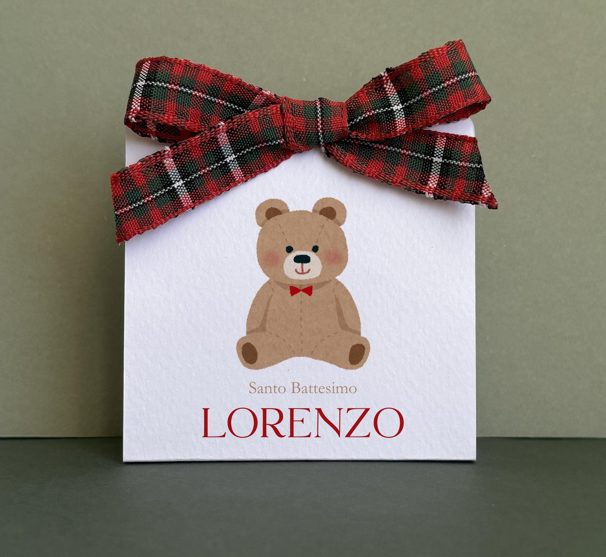Scatolina battesimo bambino con orsetto, porta confetti nascita, bomboniera battesimo periodo natalizio, Battesimo a Natale con teddy bear