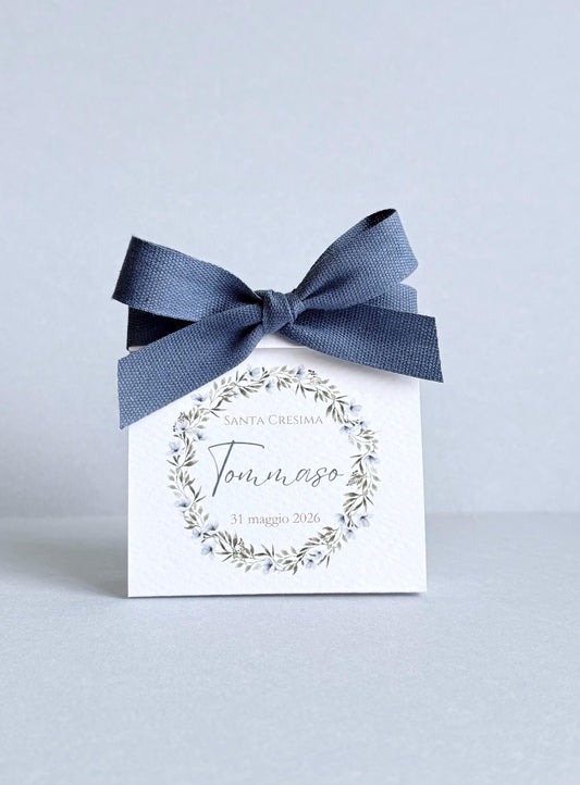 bomboniera floreale blu